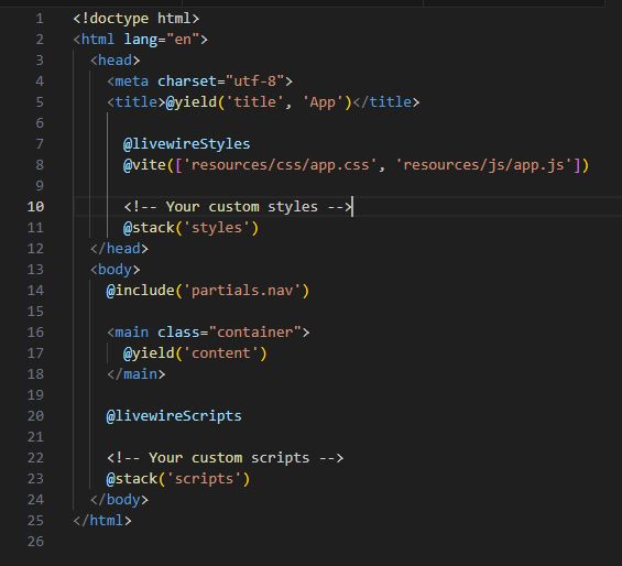 Blade layout screenshot